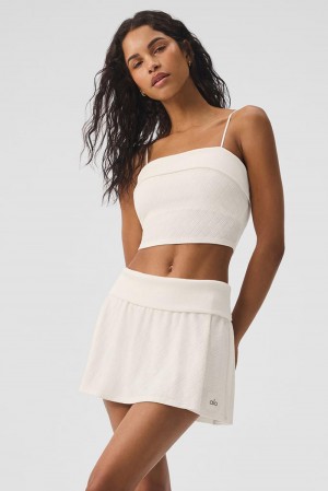 Bra Tank γυναικεια Alo Yoga Doubles Only Ivory | Greece JYKAR-0945