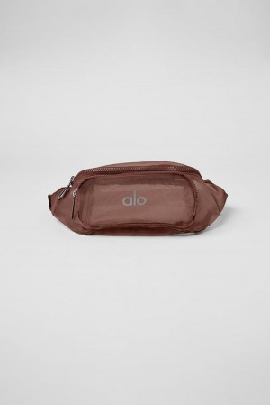 Bum Bags ανδρικα Alo Yoga Sheer Fanny Pack Chestnut | Greece PMQRG-3518
