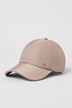 Caps γυναικεια Alo Yoga Satin Off-Duty Taupe Satin | Greece QJLFR-6029