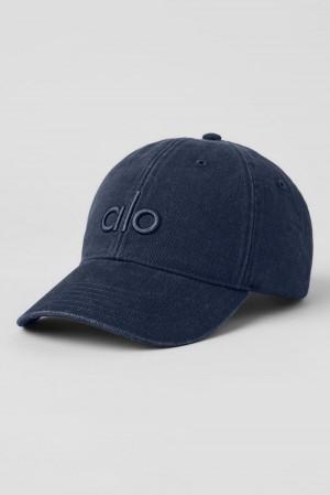 Caps ανδρικα Alo Yoga Washed Off-Duty σκουρο μπλε | Greece CSYBL-6534