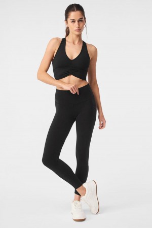 Κολαν γυναικεια Alo Yoga 7/8 High-Waist Airbrush μαυρα | Greece XPMLN-9730