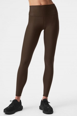 Κολαν γυναικεια Alo Yoga 7/8 High-Waist Airlift Espresso | Greece ZUYRV-0658