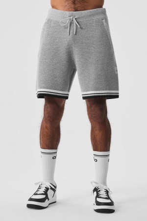 Σορτσ ανδρικα Alo Yoga 7" Sports Club Sweater Knit Basketball γκρι | Greece ASGXY-6382