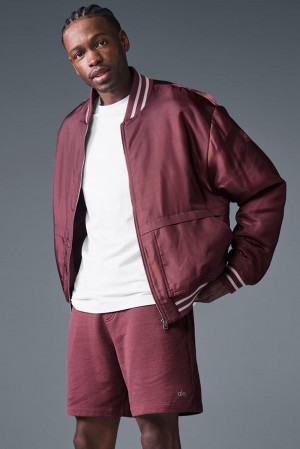 Μπουφαν ανδρικα Alo Yoga Afterglow Varsity μπορντο | Greece SLJBH-5284