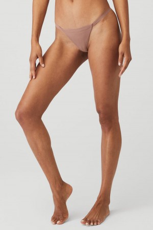 Στρινγκ γυναικεια Alo Yoga Airbrush Invisible String Smoky Quartz | Greece CAVXW-4576