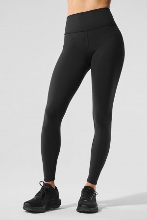 Κολαν γυναικεια Alo Yoga Airbrush Winter Warm High-Waist Nocturne μαυρα | Greece AXBPZ-7801
