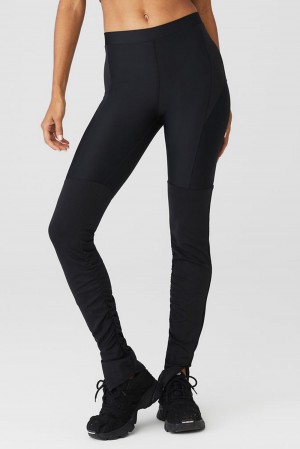 Κολαν γυναικεια Alo Yoga Airlift High-Waist Street Goddess μαυρα | Greece OUSXY-0139