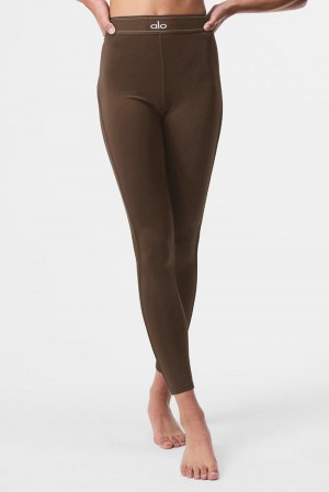 Κολαν γυναικεια Alo Yoga Airlift High-Waist Suit Up Espresso | Greece CNDZY-5648