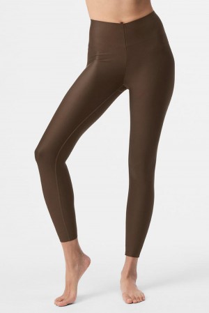Κολαν γυναικεια Alo Yoga Airlift Strength Extreme High-Waist 7/8 Espresso | Greece RYBUW-7089