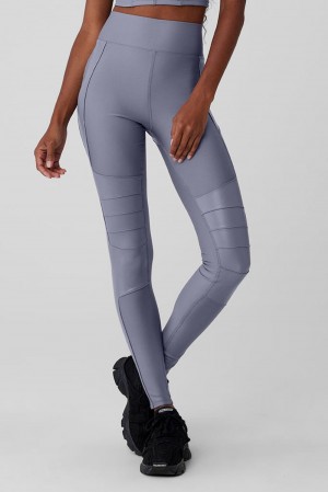 Κολαν γυναικεια Alo Yoga Airlift Winter Warm High-Waist Supermoto Fog | Greece DATJL-5937