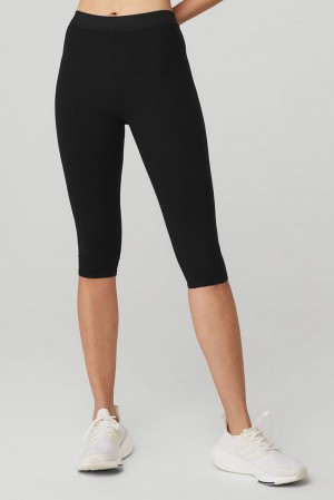 Κολαν γυναικεια Alo Yoga Alosoft High-Waist Iconic 90'sri μαυρα | Greece MQSPB-3906