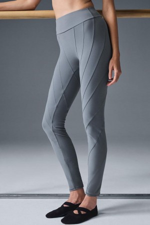 Κολαν γυναικεια Alo Yoga Alosoft High-Waist Sunray γκρι γκρι | Greece KGNUT-3276
