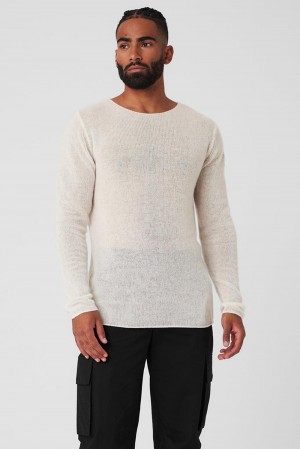 Μακρυμανικο ανδρικα Alo Yoga Cashmere Reform Ivory | Greece BLIZU-0691