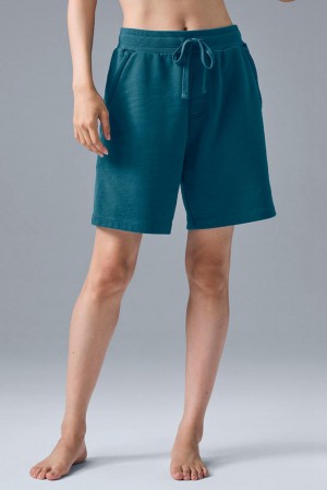 Σορτσ γυναικεια Alo Yoga Chill Oceanic Teal | Greece EAYGU-7935
