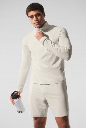 Μακρυμανικο ανδρικα Alo Yoga Conquer 1/4 Zip Reform Bone | Greece IUSNJ-3275
