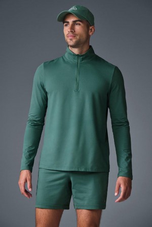 Μακρυμανικο ανδρικα Alo Yoga Conquer 1/4 Zip Reform Winter Ivy | Greece QCNLJ-1326