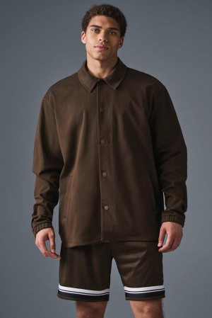 Μπουφαν ανδρικα Alo Yoga Edition Sueded Espresso | Greece YEXGJ-1436