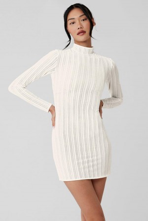 Φορεμα γυναικεια Alo Yoga Euphoria Long Sleeve Ivory | Greece KNQHO-0716