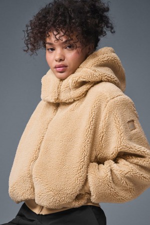 Μπουφαν γυναικεια Alo Yoga Foxy Sherpa Camel | Greece DYTRJ-2095