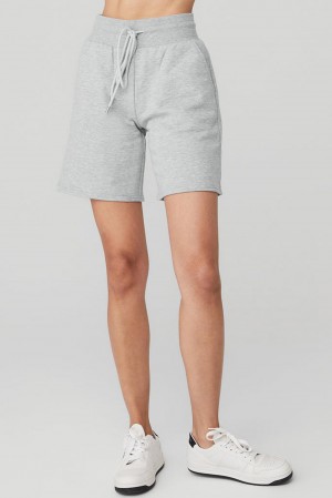 Σορτσ γυναικεια Alo Yoga High-Waist Easy Sweat γκρι | Greece UNXYP-0295