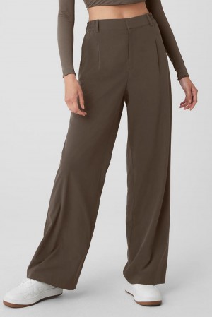 Παντελονι γυναικεια Alo Yoga High-Waist Pursuit Ελιά | Greece PDISU-6520