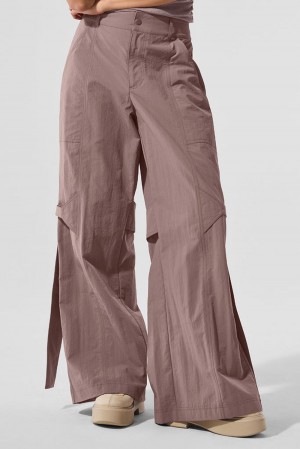 Παντελονι γυναικεια Alo Yoga High-Waist Voyager Mushroom | Greece HWDMR-2519