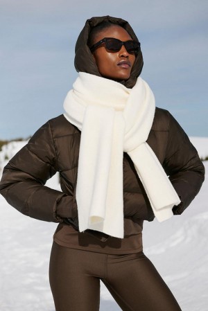 Κασκολ γυναικεια Alo Yoga Merino Wool Oversized Ivory | Greece CTQKX-8641