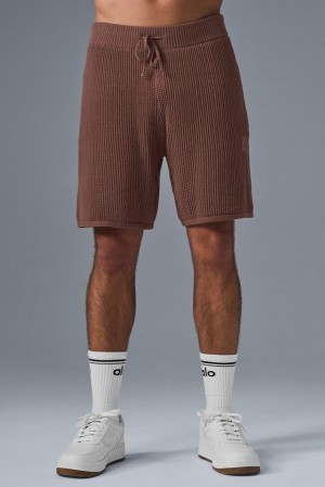 Σορτσ ανδρικα Alo Yoga Open-Knit Chestnut | Greece VEHQX-4958