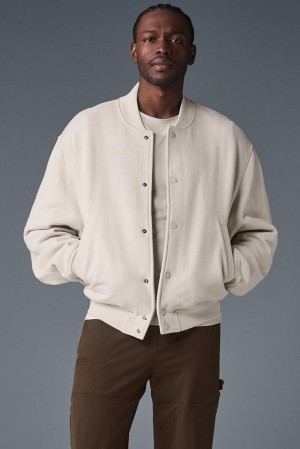Μπουφαν ανδρικα Alo Yoga Renown Varsity Bone | Greece DWYAO-9824