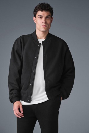 Μπουφαν ανδρικα Alo Yoga Renown Varsity μαυρα | Greece JVPEH-7564