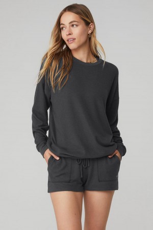 Φουτερ γυναικεια Alo Yoga Soho Anthracite | Greece YZQJO-5049