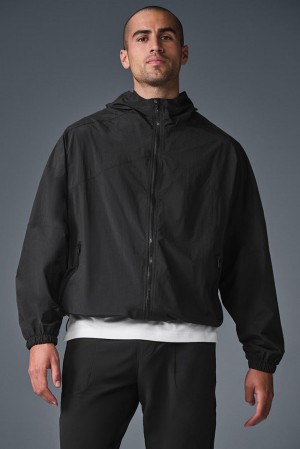 Μπουφαν ανδρικα Alo Yoga Vantage Nylon Ripstop Track μαυρα | Greece HIVDP-1287