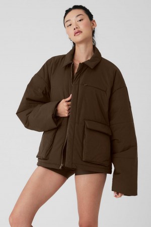 Μπουφαν γυναικεια Alo Yoga Voyage Utility Cargo Espresso | Greece GHJFT-2196