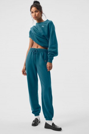 Παντελονι Φορμα γυναικεια Alo Yoga Accolade Oceanic Teal | Greece HYWJF-7416