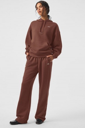 Παντελονι Φορμα γυναικεια Alo Yoga Accolade Straight Leg Chestnut | Greece SIFZY-9658