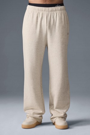 Παντελονι Φορμα ανδρικα Alo Yoga Accolade Straight Leg Oatmeal Heather | Greece NYFTW-1859