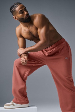 Παντελονι Φορμα ανδρικα Alo Yoga Accolade Straight Leg Soft Terracotta | Greece VRAIQ-2487