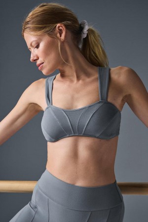 Αθλητικο Σουτιεν γυναικεια Alo Yoga Alosoft Sunray γκρι γκρι | Greece QNYXW-3201