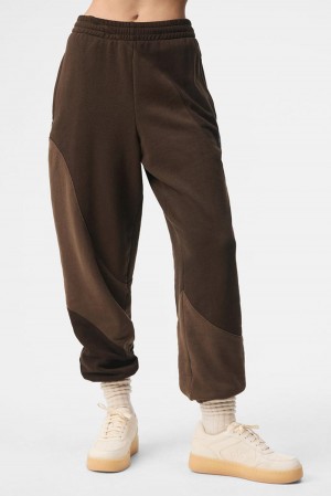 Παντελονι Φορμα γυναικεια Alo Yoga Make Waves Espresso Tonal | Greece TCZFR-3897