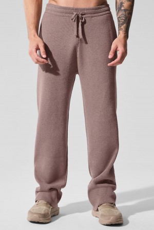 Παντελονι Φορμα ανδρικα Alo Yoga Scholar Straight Leg Mushroom Heather | Greece KZRPL-4538