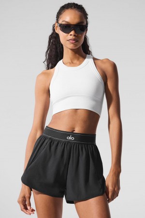 Αθλητικο Σουτιεν γυναικεια Alo Yoga Seamless Delight High Neck ασπρα | Greece HKVCW-7389