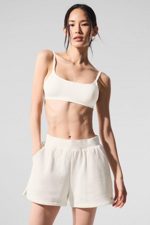 Αθλητικο Σουτιεν γυναικεια Alo Yoga Sheer Glow Ivory | Greece PVSKJ-8462