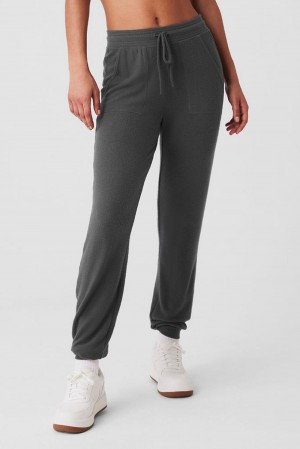 Παντελονι Φορμα γυναικεια Alo Yoga Soho Anthracite | Greece NOWRV-7390