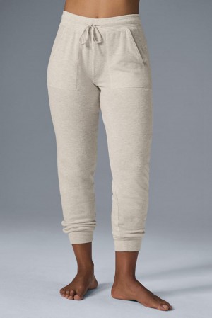 Παντελονι Φορμα γυναικεια Alo Yoga Soho Oatmeal Heather | Greece TSJOR-2693