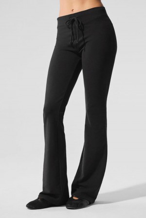 Παντελονι Φορμα γυναικεια Alo Yoga Sway Bootcut μαυρα | Greece DHEVX-1709