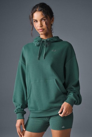 Φουτερ με Κουκουλα γυναικεια Alo Yoga Accolade Winter Ivy | Greece KNDEF-5706