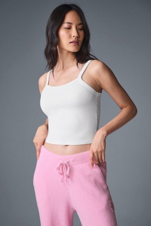 φανελακια για τρεξιμο γυναικεια Alo Yoga Alosoft Sweet Talker ασπρα | Greece GPLNZ-3215