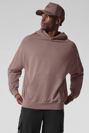 Φουτερ με Κουκουλα ανδρικα Alo Yoga Double Take Mushroom | Greece ZELFY-3415