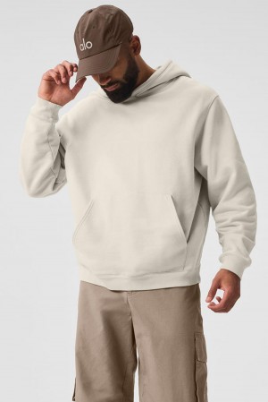 Φουτερ με Κουκουλα ανδρικα Alo Yoga Renown Heavy Weight Bone | Greece RBWLV-0598