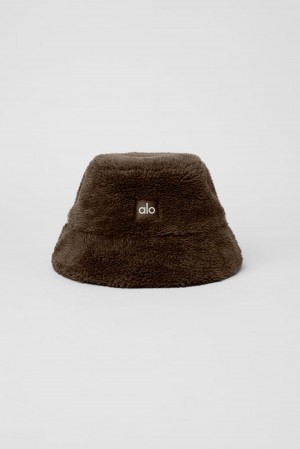 καπελα bucket ανδρικα Alo Yoga Foxy Sherpa Espresso | Greece MYITN-5634